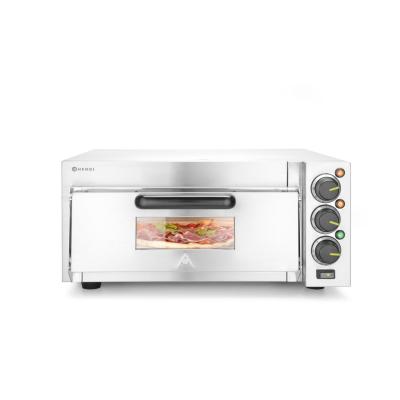 Jednokomorová pec na pizzu 2000 W, HENDI, Stříbrná, 230V/2000W, 580x560x(H)275mm | 220290
